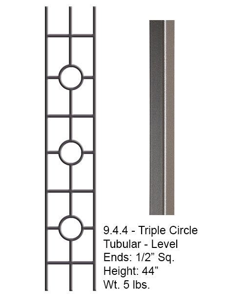9.4.44 Aalto Modern Series Square Tripple Ring Hollow Baluster