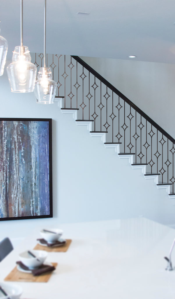 Diamond Pattern Baluster Midwest Stair Parts - 16.6.9 Aalto Modern Series Double Diamond Hollow ...