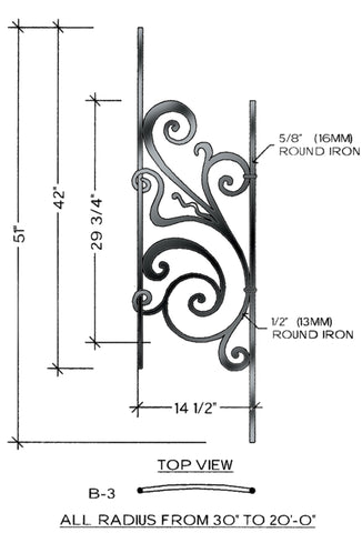 Rebecca Series - B3 Curved Pitch Panel