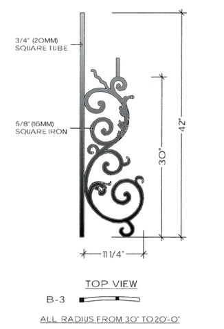 Bordeaux Series - B3 Curved Pitch Panel