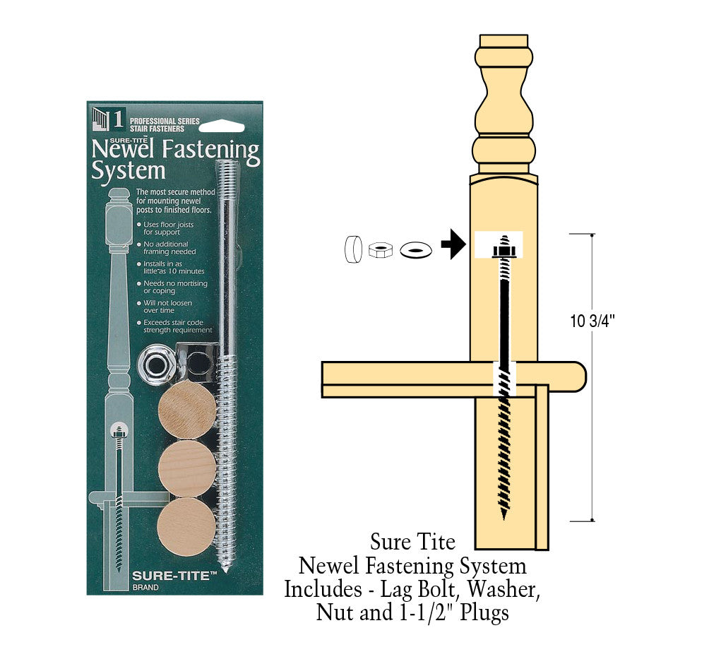 C-3008, SURE-TITE Newel Attaching Hardware With Plugs