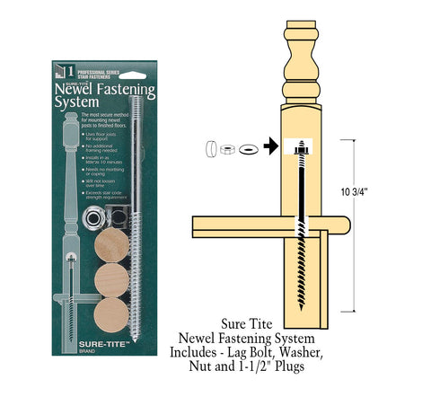C-3008, SURE-TITE Newel Attaching Hardware With Plugs