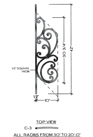 Tuscany Series - C3 Curved Pitch Panel