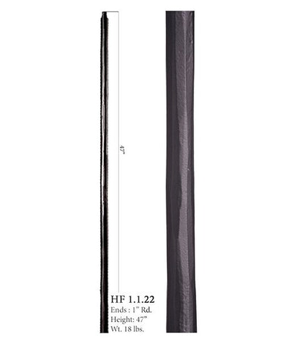 HF 1.1.22 Plain Round Forged Iron Newel