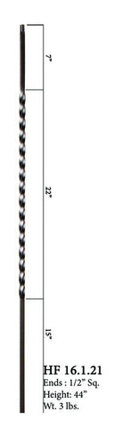 HF 16.1.21 Long Single Twist Iron Baluster
