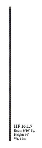 HF 16.1.7 Plain Square Face Hammered Iron Baluster