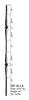 HF 16.1.8 Double Knuckle Face Hammered Iron Baluster