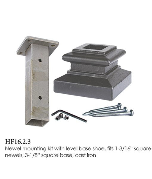 HF 16.2.3 (2360) Mounting Kit With Shoe For 1-3/16 Inch Square Newels