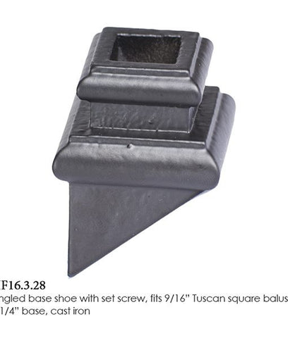 HF 16.3.28 Angled Base Shoe With Set Screw