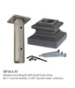 HF 16.3.33 Mounting Kit With Shoe For 1 Inch Round Newels