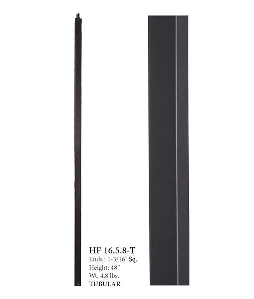 HF 16.5.8-T Plain Square Hollow Iron Newel