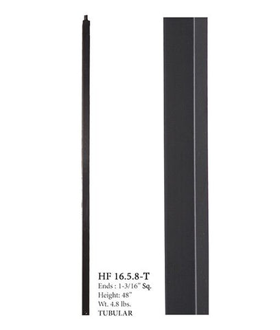 HF 16.5.8-T Plain Square Hollow Iron Newel