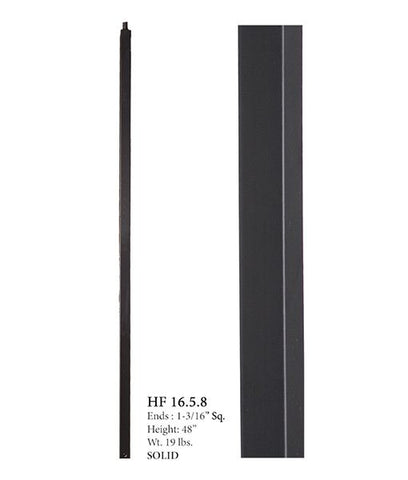 HF 16.5.8 Plain Square Iron Newel