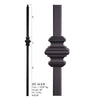 HF 16.5.9 Single Knuckle Iron Newel
