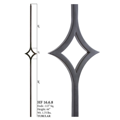 16.6.8 Aalto Modern Series Single Diamond Hollow Baluster