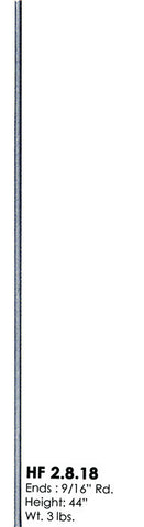 HF 2.8.18 Plain Round Iron Baluster