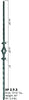 HF 2.9.3 Single Diamond Hammered Iron Baluster