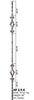 HF 2.9.4 Double Diamond Hammered Iron Baluster