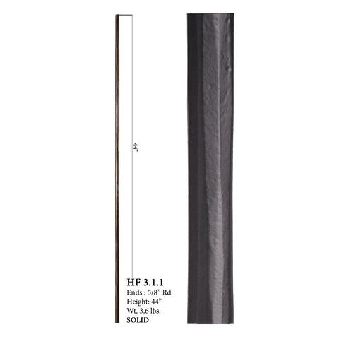 3.1.1 Wentworth Series Plain Round Hammered Iron Baluster