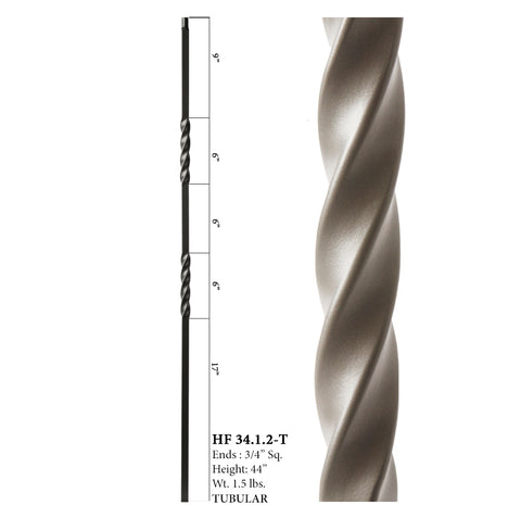 34.1.2-T Mega Series Double Twist Hollow Iron Baluster
