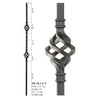 34.1.4-T Mega Series Double Basket Hollow Iron Baluster