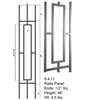 9.4.11 Aalto Modern Series Square Single Rectangle Hollow Baluster