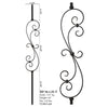 34.1.25-T Mega Series Large Spiral Scroll Hollow Iron Baluster