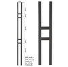 34.6.1 Mega Series Double Bar Hollow Iron Baluster