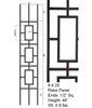 9.4.33 Aalto Modern Series Square Tripple Rectangle Hollow Baluster