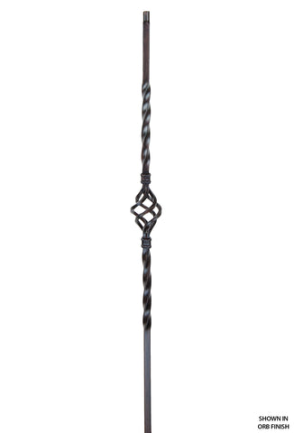 2652 Series KW14-1BASK Knee Wall Single Basket Iron Baluster
