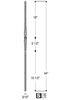 2996 Series M100 Single Feather Mediterranean Iron Baluster