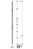 2997 Series M110 Double Feather Mediterranean Iron Baluster