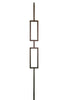 2671 Series M438 Double Rectangle Iron Baluster