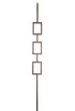 2672 Series M439 Tripple Rectangle Iron Baluster
