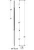 2596 Series M652 Fluted Bar Venetian Iron Baluster