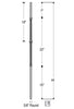 2597 Series M653 Beaded Knuckle Venetian Iron Baluster