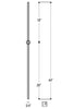 2856 Series MEGA-1KNUC Single Knuckle Mega Iron Baluster