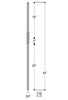 2850 Series MEGA-1TW Single Twist Mega Iron Baluster