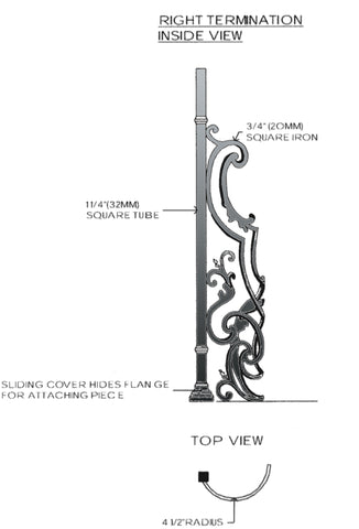 Bordeaux Series - Right Termination Panel