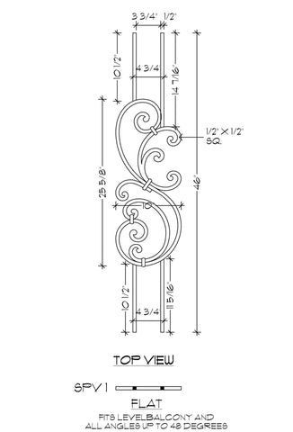 Tuscany Single Panel Vertical (SPV) Series - SPV1 Straight Panel