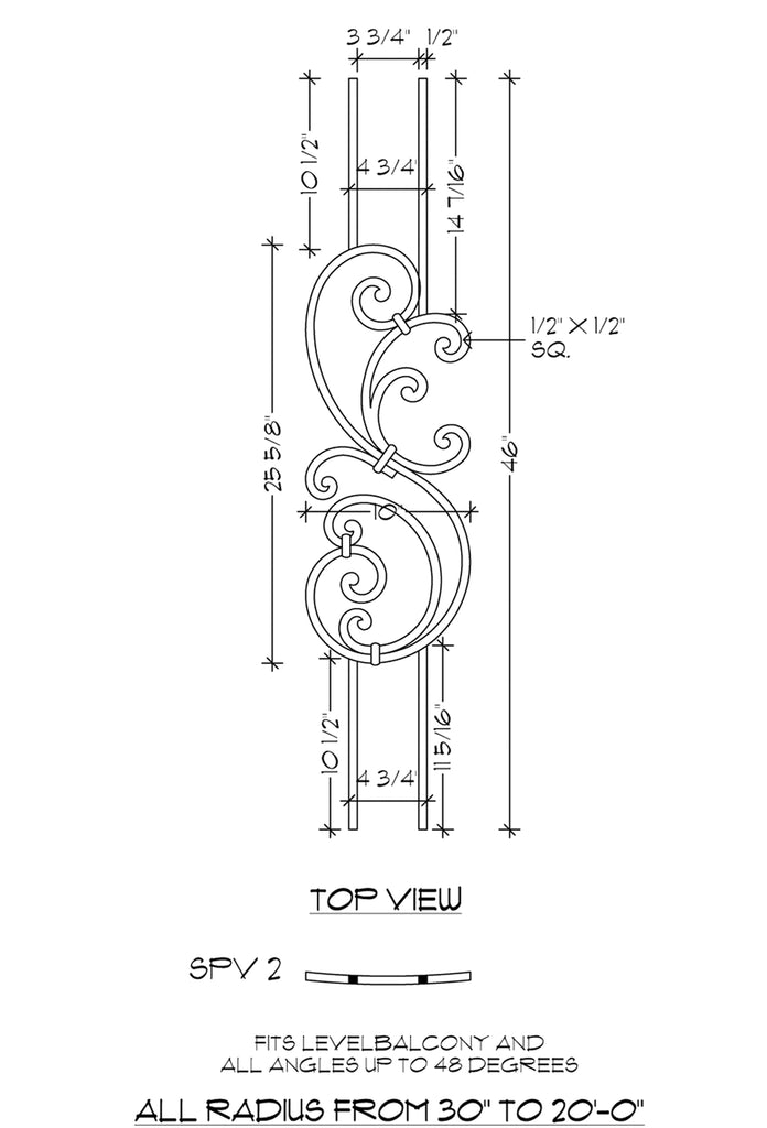 Tuscany Single Panel Vertical (SPV) Series - SPV2 Curved Panel