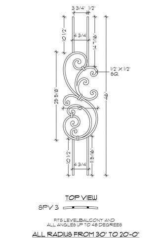 Tuscany Single Panel Vertical (SPV) Series - SPV3 Curved Panel