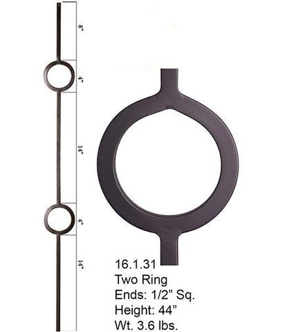 HF 16.1.31 Double Ring Iron Baluster