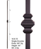 HF 16.8.10 Single Knuckle Square Hollow Iron Baluster