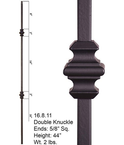 HF 16.8.11 Doube Knuckle Square Hollow Iron Baluster