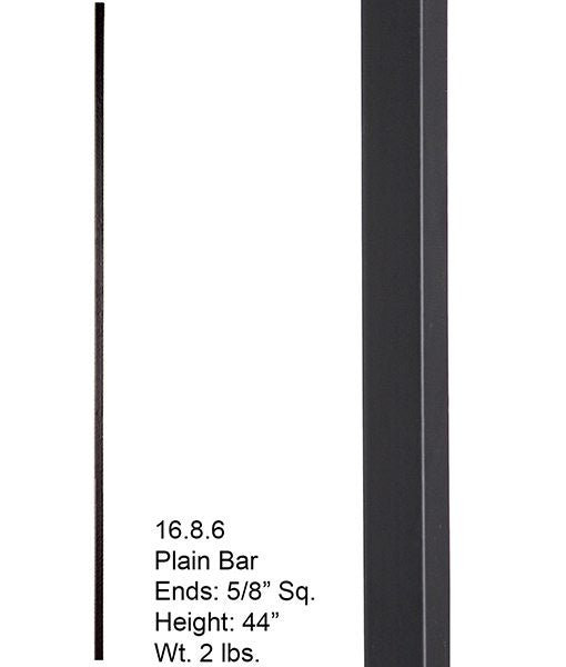 HF 16.8.6 Plain Square Hollow Iron Baluster