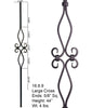 HF 16.8.9 Diamond And Oval Spirals Square Hollow Iron Baluster