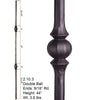 HF 2.10.3 Double Sphere Round Hammered Iron Baluster