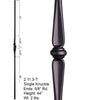 HF 2.11.3-T Single Knuckle Round Hollow Iron Baluster